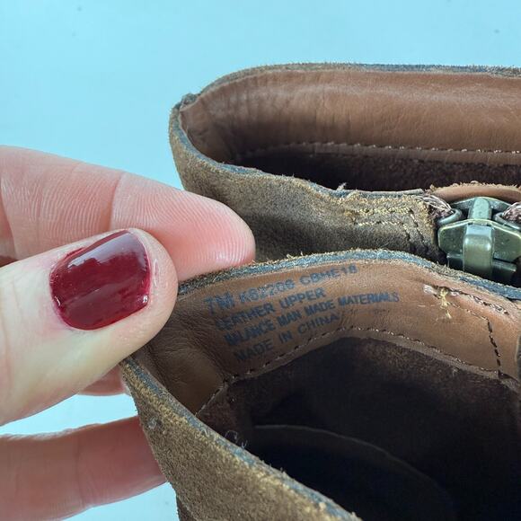 Kork-Ease Giba Bootie Women's 7 Minimalist Brown Leather Slip-On Almond Toe boot - Picture 10 of 10